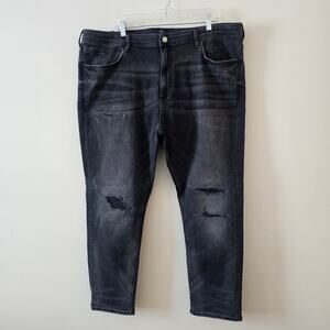 River Island Black Men Skinny Stretch Jeans Size 44x30